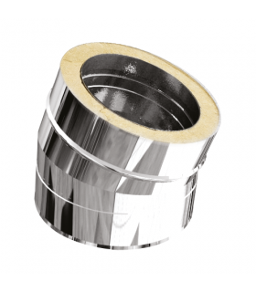 Coude ISOLÉ INOX - 15° - DIAM 150