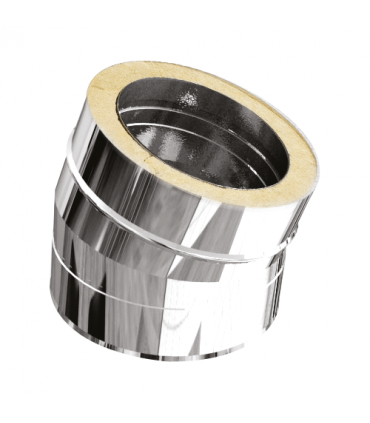 Coude ISOLÉ INOX - 15° - DIAM 200