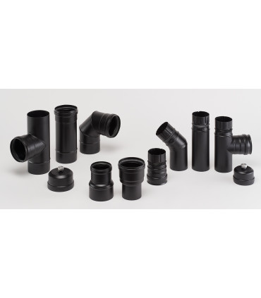 Elément 25 cm - ACIER NOIR ÉMAILLÉ - DIAM 80