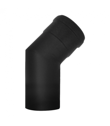 Coude 45 - ACIER NOIR ÉMAILLÉ - DIAM 80