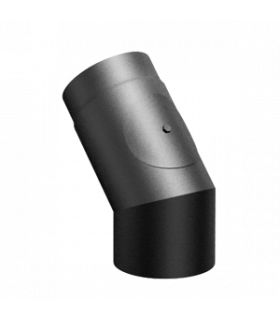 Coude 45° + regard Ferrolux Noir Ø 130 mm