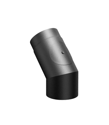 Coude 45° + regard Ferrolux Noir Ø 130 mm