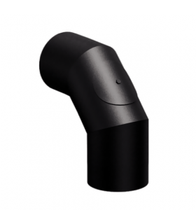 Coude 90° + regard Ferrolux Noir Ø 180mm