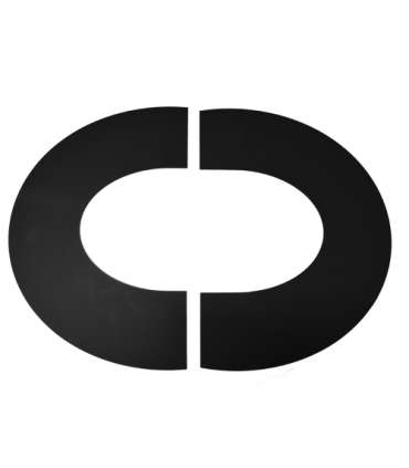 Rosace en 2 parties pente 45° Ferrolux Noir Ø 150mm