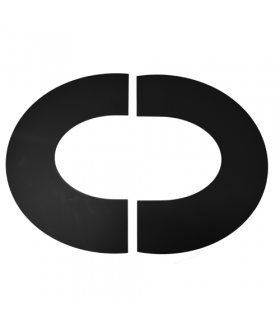 Rosace en 2 parties pente 45° Ferrolux Noir Ø 200 mm