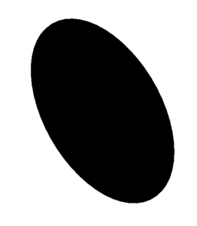 Plaque de protection de sol noire ronde Ø 735 Ferrolux Noir