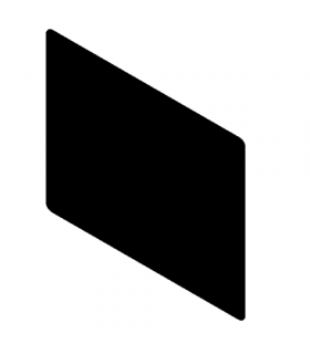 Plaque de protection de sol noire rectanglaire arrondie 735 x 585 Ferrolux Noir